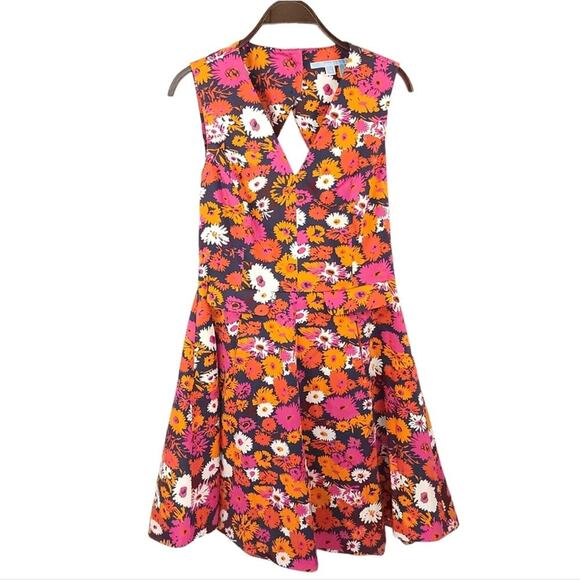 Draper James Floral Fit and Flare Summer Mini Dress - Picture 3 of 16